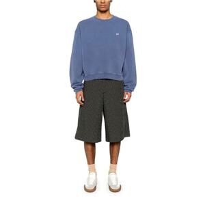 Farfetch Men's Blue ERL Script Crewneck Pullover Sweatshirt Size S